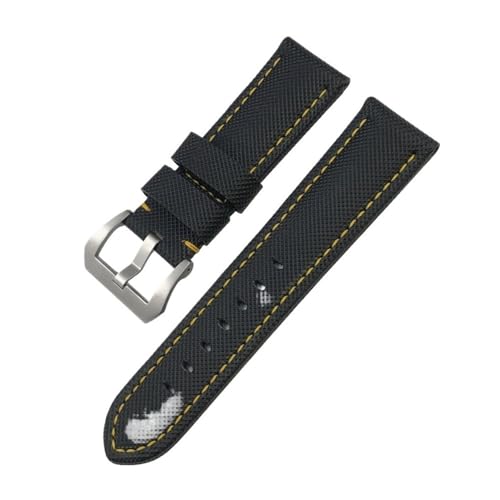 LMPVPDGADZ 22mm 24mm 26mm Nylon Textur Carbon Fiber Armband Fit for Panerai Fit for Luminor PAM1312 441 Schwarz armband Armband(Blue White,22mm) von LMPVPDGADZ