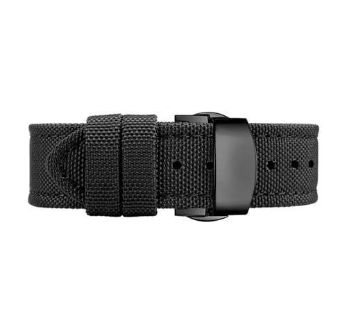 LMPVPDGADZ 22mm24 passend for Breitling Nylon-Uhrenarmband Super Ocean Series Nylonband alle(Black black,20mm) von LMPVPDGADZ