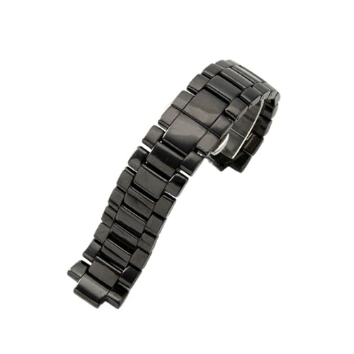 LMPVPDGADZ 24 mm Keramik-Uhrenarmband, passend for Armani AR1451 AR1452 AR1400 AR1410 AR1421 AR1440, schwarz mattiertes Uhrenarmband mit Zubehör(AR1421) von LMPVPDGADZ