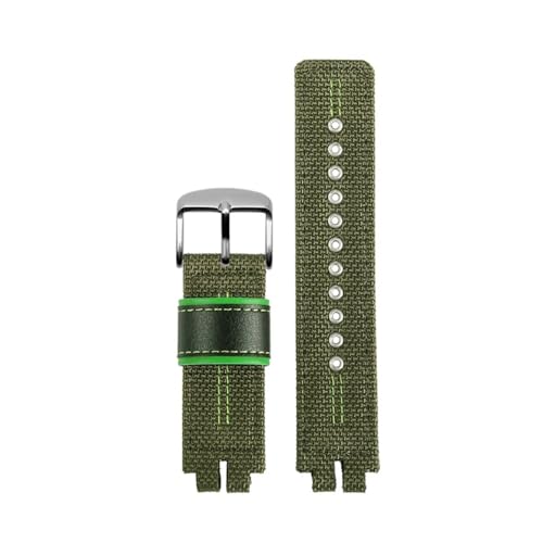 LMPVPDGADZ 24 mm Nylon-Canvas-Armband, passend for CASIO PRG-300/PRW-6000/6100/3100/3000, Herren-Wwatch-Zubehör, Armeegrün/Schwarz(Army green SK) von LMPVPDGADZ