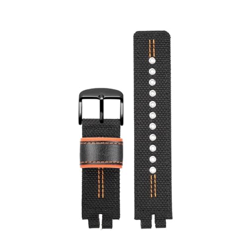 LMPVPDGADZ 24 mm Nylon-Canvas-Armband, passend for CASIO PRG-300/PRW-6000/6100/3100/3000, Herren-Wwatch-Zubehör, Armeegrün/Schwarz(Black orange line BK) von LMPVPDGADZ