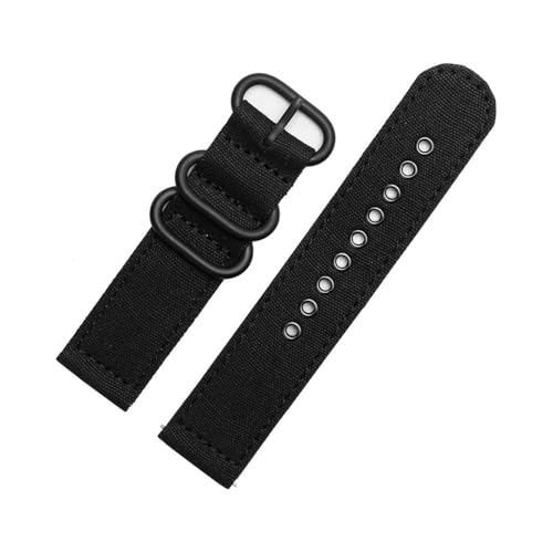 LMPVPDGADZ 24mm Armband passend for Casio PRW-6600Y/6600/600 PRG-650 PRG-600YB-3 Feines Canvas Nylon Herrenuhrenkette Armeegrün Khaki Schwarz(Black bk) von LMPVPDGADZ