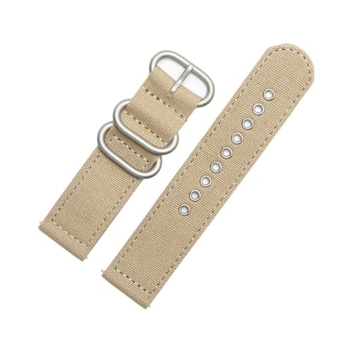 LMPVPDGADZ 24mm Armband passend for Casio PRW-6600Y/6600/600 PRG-650 PRG-600YB-3 Feines Canvas Nylon Herrenuhrenkette Armeegrün Khaki Schwarz(Khaki sk) von LMPVPDGADZ