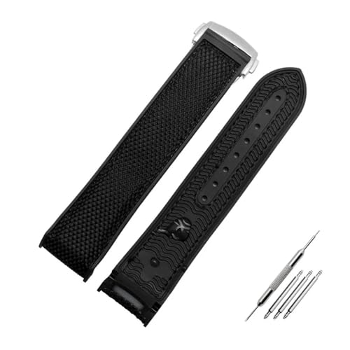 LMPVPDGADZ Armband mit gebogenem Ende, passend for Omega, passend for Seamaster 300, passend for Ocean Speedmaster 8900, passend for Planet Ocean, 20 m, 22 mm Stoff, Nylon-Gummi-Herrenarmband(Colour 2 von LMPVPDGADZ