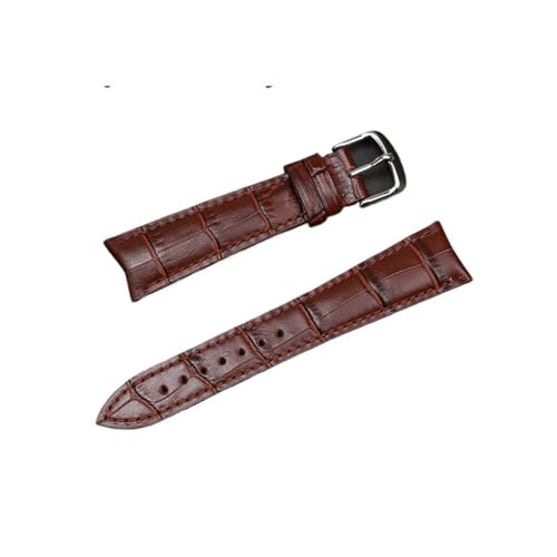 LMPVPDGADZ Armband mit gebogenem Ende, passend for Ulysse Nardin-Armband, klassisches Oberschicht-Leder-Uhrenarmband, prägnantes Schwarzbraun(Brown) von LMPVPDGADZ