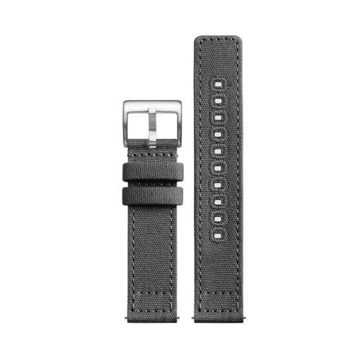 LMPVPDGADZ Doppelseitiges Canvas-Uhrenarmband mit atmungsaktiver und weicher Passform for Hamilton/Fit for Seiko/Fit for CITIZEN/Fit for SEA-GULL Watch 18mm20 22mm Uhrenzubehör(Grey sk,20mm) von LMPVPDGADZ