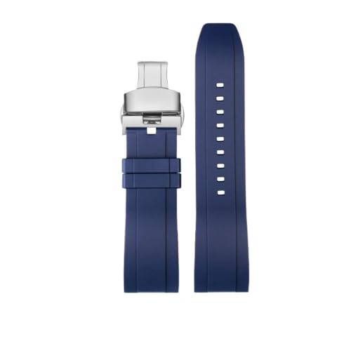 LMPVPDGADZ Fit for Citizen Blue Angel Uhrenarmband Zweite Drei Generation AT8020 JY8078 Carbon Fiber Nylon Fluor Gummi Armband 22mm 23mm(Blue silver,22mm) von LMPVPDGADZ