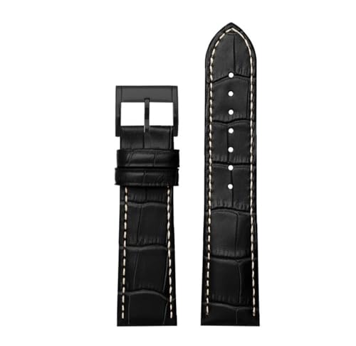 LMPVPDGADZ Fit for Hamilton Lederarmband Khaki H7060573 Armband Hautstruktur Armband 20 mm 22 mm Herren Schwarz Braun(B black black,22mm) von LMPVPDGADZ