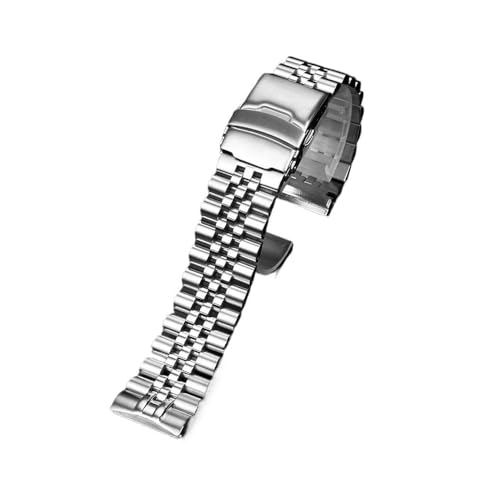 LMPVPDGADZ Fit for Seiko PROSPEX SRPA21J1/SRPE99K1 Srp777 Srpc25 773 Strap Solide Stahl Uhr Band Armband Sicherheits Schnalle Armband 22mm(Silver five beads) von LMPVPDGADZ