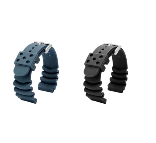 LMPVPDGADZ Fit for Seiko Silikon Armband Männlich Nr. 5 Water Ghost DAL0BP SKX007 SRPA21J1 Canned Red Teeth Diving 007 22mm20 Schwarz Blau(Blue,24mm) von LMPVPDGADZ