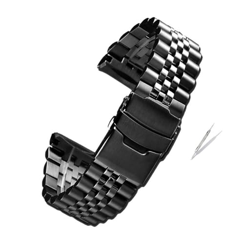 LMPVPDGADZ Fit for Seiko Tauchen Uhr Strap773 Srp774 Srp777 SRPA21E 99K1 22MM Solide herren Edelstahl Armband Zubehör(Black) von LMPVPDGADZ