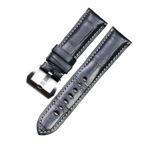 LMPVPDGADZ Geeignet for Panerai-luminor PAM01392 PAM00656 PAM00351 PAM00320PAM00282 PAM00155 PAM00511 Uhr Lederarmband(Black Watch buckle,24MM_XL) von LMPVPDGADZ