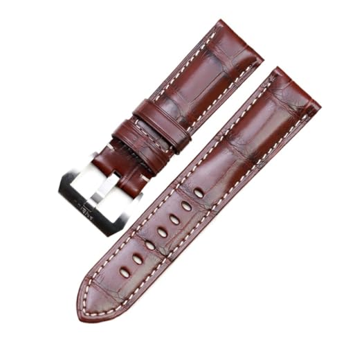 LMPVPDGADZ Geeignet for Panerai-luminor PAM01392 PAM00656 PAM00351 PAM00320PAM00282 PAM00155 PAM00511 Uhr Lederarmband(Brown Watch buckle,24MM_XL) von LMPVPDGADZ