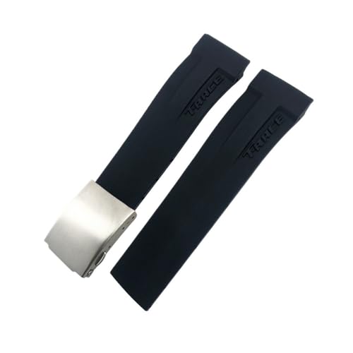 LMPVPDGADZ Gummiarmband 17mm 21mm Passend for Tissot T048 T-RACE T048-417A T048-427A Schwarz Orange Weiches Silikon-Uhrenarmband(Red Black,17mm) von LMPVPDGADZ