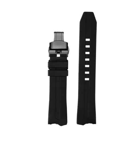 LMPVPDGADZ Gummiarmband passend for Hamilton Adventure H24585331 24551331 H24595331 Elvis 80th Herrenuhrenarmband 20 mm(Black b folding) von LMPVPDGADZ