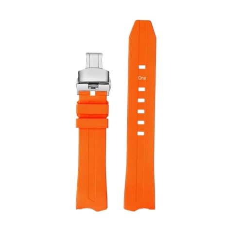 LMPVPDGADZ Gummiarmband passend for Hamilton Adventure H24585331 24551331 H24595331 Elvis 80th Herrenuhrenarmband 20 mm(Orange s folding) von LMPVPDGADZ