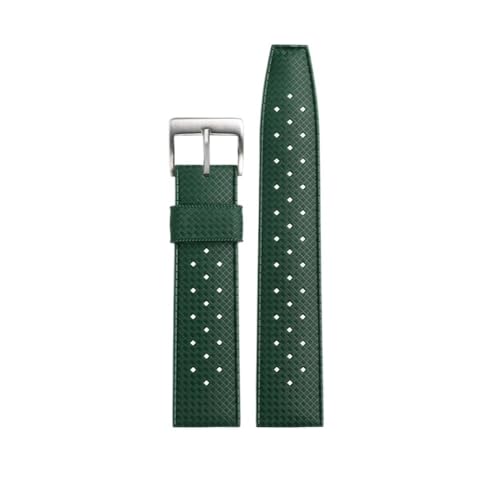 LMPVPDGADZ Gummiarmband passend for S-eiko Canned SRPD73 Silikonarmband 22 mm 20 mm und atmungsaktives Armband Outdoor-Sportarmband(Army greenXsilver,22mm) von LMPVPDGADZ