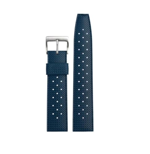 LMPVPDGADZ Gummiarmband passend for S-eiko Canned SRPD73 Silikonarmband 22 mm 20 mm und atmungsaktives Armband Outdoor-Sportarmband(BlueXsilver clasp,20mm) von LMPVPDGADZ