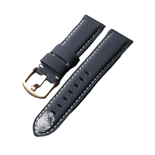 LMPVPDGADZ Handgefertigtes Lederarmband mit Fasern 20 22 24 26 mm, angepasst an das weiche Vintage-Herrenarmband PAM111 441 mit hochwertigen Fasern.(C rose gold,20mm) von LMPVPDGADZ