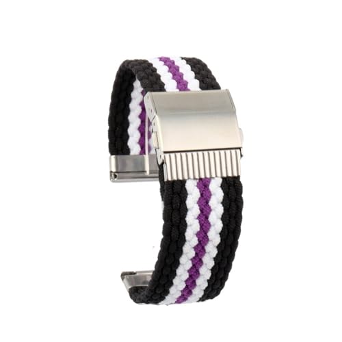 LMPVPDGADZ Hochelastisches Nylon-Armband, passend for Casio DW5600 GW-5000 GW-M5610 GA2100 GA-2100 DW-5600 GM2100, modisches Stoff-Uhrenarmband(Silver Yellow) von LMPVPDGADZ