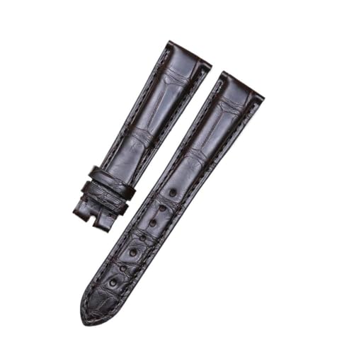LMPVPDGADZ Hochwertiges Leder, passend for den Zenith Captain Watch-Gürtel, dunkelbraun, schwarz, 20 mm, exquisite Nähte(Dark brown) von LMPVPDGADZ