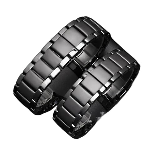 LMPVPDGADZ Keramikarmband passend for AR1451 AR1452 AR1400 AR1410 Uhrenarmbänder mit Edelstahlverschluss 22 mm 24 mm(AR1452,24mm) von LMPVPDGADZ