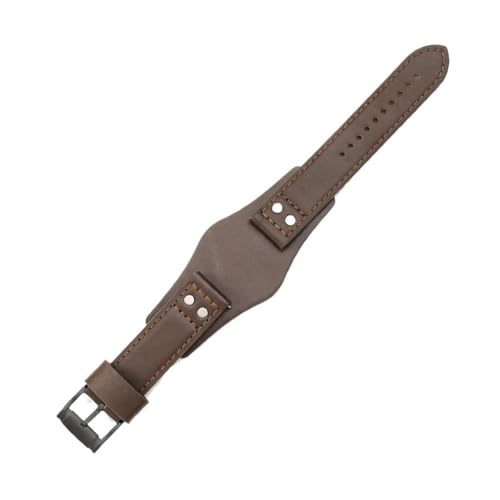 LMPVPDGADZ Leder-Uhrenarmbänder passend for Fossil Ch2564 Ch2565 Ch2891 FS4812 FS5068 Armband 22 mm(BLACK WHITE) von LMPVPDGADZ