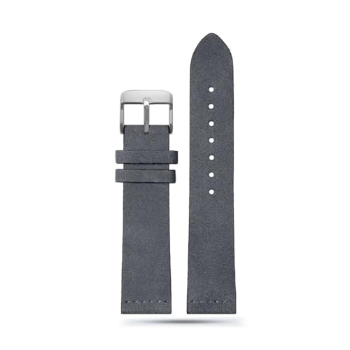 LMPVPDGADZ Leder-Uhrenarmband, Retro-Armband, 16 mm, 18 mm, 20 mm, 22 mm, Grau, Schwarz, Braun, Armeegrün, Uhrenzubehör(Grey SK,16mm) von LMPVPDGADZ