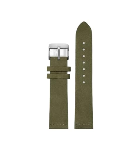 LMPVPDGADZ Leder-Uhrenarmband, Retro-Armband, 16 mm, 18 mm, 20 mm, 22 mm, Grau, Schwarz, Braun, Armeegrün, Uhrenzubehör(Grey SK,22mm) von LMPVPDGADZ