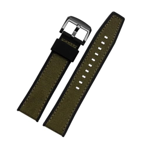 LMPVPDGADZ Leder mit Silikon-Unterseite, passend for SRPD76K1 SRPE80K1 SRPE79K1 Armband, Sportarmband, 22 mm, Schwarz, Braun(Nylon green black) von LMPVPDGADZ
