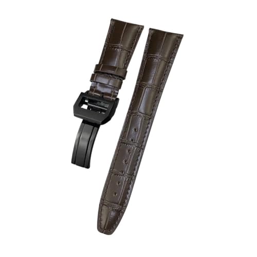LMPVPDGADZ Lederarmband 20 mm 21 mm 22 mm, passend for IWC PORTUGIESER, passend for PORTOFINO, klassische Textur, schwarz-blaues Rindsleder-Uhrenarmband(Blue Light Blue,21mm) von LMPVPDGADZ
