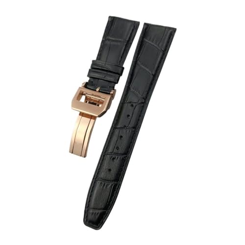 LMPVPDGADZ Lederarmband 20 mm 21 mm 22 mm, passend for IWC PORTUGIESER, passend for PORTOFINO, klassische Textur, schwarz-blaues Rindsleder-Uhrenarmband(Blue Pink,22mm) von LMPVPDGADZ