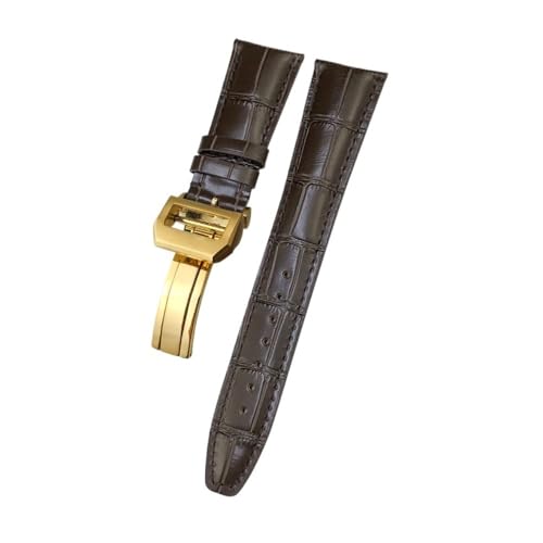 LMPVPDGADZ Lederarmband 20 mm 21 mm 22 mm, passend for IWC PORTUGIESER, passend for PORTOFINO, klassische Textur, schwarz-blaues Rindsleder-Uhrenarmband(Olive Flak,22mm) von LMPVPDGADZ