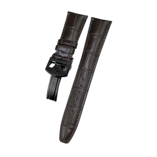 LMPVPDGADZ Lederarmband 20 mm 21 mm 22 mm, passend for IWC PORTUGIESER, passend for PORTOFINO, klassische Textur, schwarz-blaues Rindsleder-Uhrenarmband(Rose Green,22mm) von LMPVPDGADZ