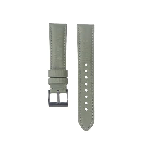 LMPVPDGADZ Material Segeltuch-Uhrenarmband 18 mm 19 mm 20 mm 22 mm Stoff-Uhrenarmband Schnellverschluss-Armbandgürtel(Army green 2,19mm) von LMPVPDGADZ