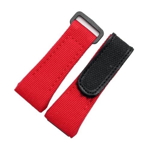 LMPVPDGADZ Nylon-Armband, passend for Richard Mille RM011 RM3502 RM056, Canvas-Uhrenarmband, Armbanduhren, Oramge-Rot-Schwarz-Band(Orange black clasp) von LMPVPDGADZ