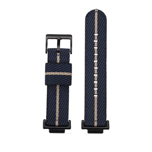 LMPVPDGADZ Nylon Canvas Uhrenarmband passend for CASIO DW5600 GWb5600 GWM5610 GM5600 Blau Schwarz Grau Rot Cyan Khaki Herrenarmband Silber Adapter(Blue beige-B,GWM5610) von LMPVPDGADZ