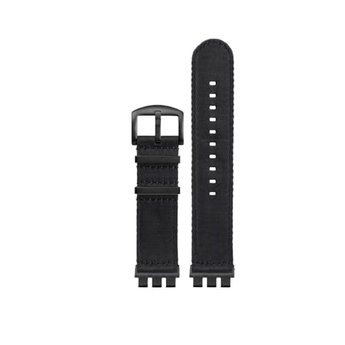 LMPVPDGADZ Nylon-Canvas-Uhrenarmband passend for SWATCH YVS420 YVS454 YVS451 YVS400 YVS404 21 mm Schwarz Orange Grün Rot Blau Armband-Adapter Refit(A1-B pin) von LMPVPDGADZ
