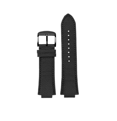 LMPVPDGADZ Nylonarmband, passend for C-asio Watch Steel Heart Gst-b400ad-1a4, modifiziertes Canvas-Herren-Accessoires-Armband(BLACK WHITE) von LMPVPDGADZ