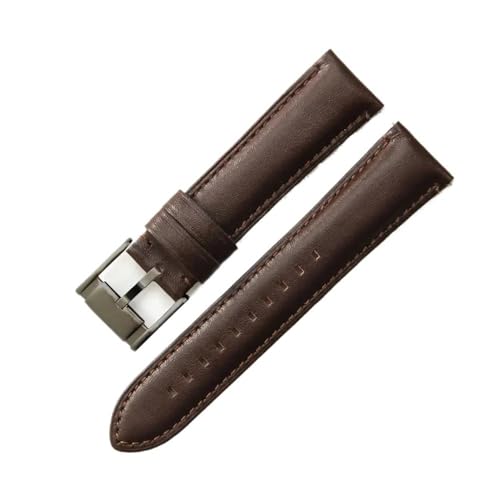 LMPVPDGADZ Passend for Fossil Fs4990 Fs4735 Me3099 Me3052 Fs4813 Q Intelligent Series Leder geruchlos Uhrenarmbänder 22 24 mm(Dark Brown-Black-K8,22mm) von LMPVPDGADZ
