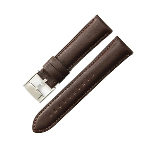 LMPVPDGADZ Passend for Fossil Fs4990 Fs4735 Me3099 Me3052 Fs4813 Q Intelligent Series Leder geruchlos Uhrenarmbänder 22 24 mm(Dark Brown-Steel-K8,22mm) von LMPVPDGADZ