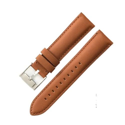 LMPVPDGADZ Passend for Fossil Fs4990 Fs4735 Me3099 Me3052 Fs4813 Q Intelligent Series Leder geruchlos Uhrenarmbänder 22 24 mm(Light Brown-Steel-K8,24mm) von LMPVPDGADZ