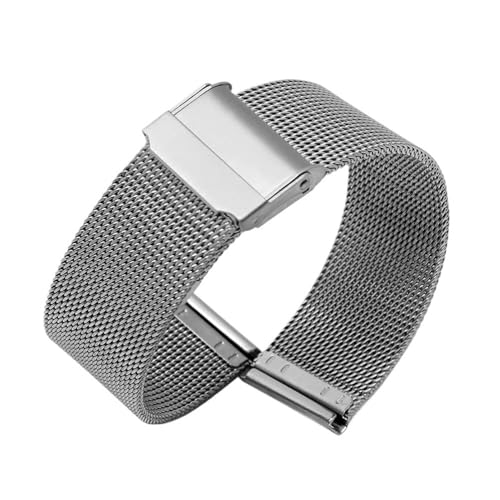 LMPVPDGADZ Passend for Milanese-Armband 12 mm 13 mm 14 mm 15 mm 16 mm 17 mm 18 mm 20 mm 21 mm 22 mm Universal-Uhrenarmband aus Edelstahl und Metall(Silver,19mm) von LMPVPDGADZ