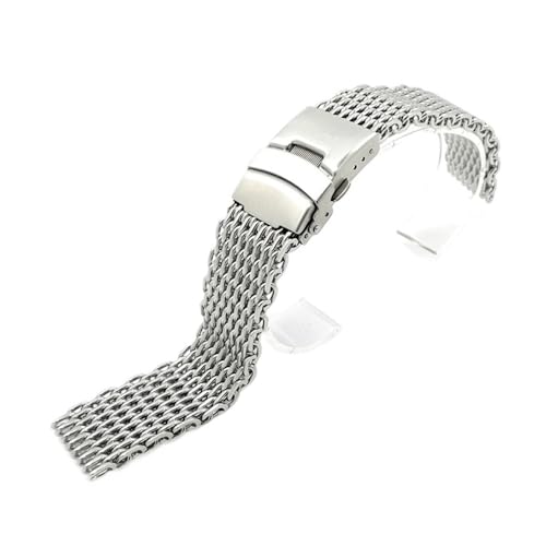 LMPVPDGADZ Passend for Milanese Mesh-Armband, passend for Breitling, passend for S-eiko, passend for OMG-Armband, 18 mm, 20 mm, 22 mm, 24 mm, Edelstahl-Uhrenarmband(Silver,18mm) von LMPVPDGADZ