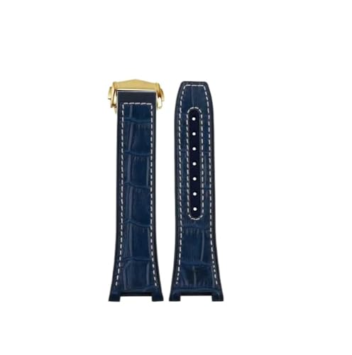 LMPVPDGADZ Passend for Omega Constellation 41 mm Uhrenarmband. Passend for Manhattan 39 mm. Serie: 25 x 14 mm(Blue white-gold) von LMPVPDGADZ