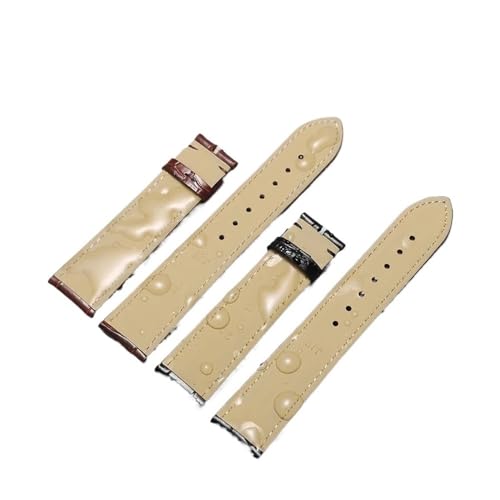 LMPVPDGADZ Passend for Omega-Uhrenarmband, Original-Echtes Leder, Herren-Passform for Omiga Seahorse Super Butterfly Fly Uhrenarmband, Damen, 18 mm, 19 mm, 20 mm, 21 mm(Brown-rosegold,22mm) von LMPVPDGADZ