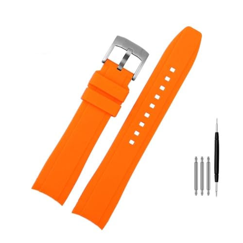 LMPVPDGADZ Passend for Rolex, passend for Longine, passend for Citizen BN0193, Tudor, gebogene Schnittstelle, Silikon-Armband, 19 mm, 20 mm, 22 mm, 21 Mann, weiches Armband-Zubehör(Orange silver,22mm) LMPVPDGADZ Passend for Rolex, passend for Longine, passend for Citizen BN0193, Tudor, gebogene Schnittstelle, Silikon-Armband, 19 mm, 20 mm, 22 mm, 21 Mann, weiches Armband-Zubehör(Orange silver,22mm) von LMPVPDGADZ