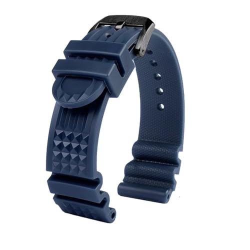 LMPVPDGADZ Silikon-Uhrenarmband, Sport, Tauchen, Gummi, längeres Herren-Armband, Armband-Zubehör, passend for Seiko, passend for Citizen, passend for Casio, 20 m, 22 mm(Blue02,20mm) von LMPVPDGADZ