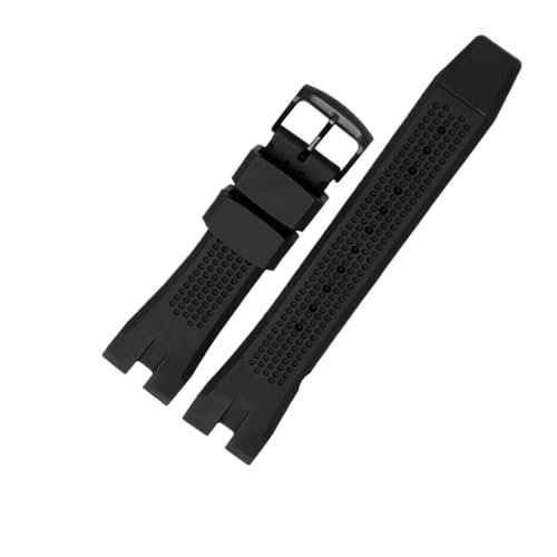 LMPVPDGADZ Silikon-Uhrenarmband, passend for Citizen Aw1475 Aw1476 Aw1477 Ca4154 Ca4155, gebogene Schnittstelle, Uhrenarmband-Zubehör, 24 mm(Black-Black-K9) von LMPVPDGADZ