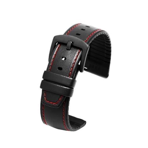 LMPVPDGADZ Silikonarmband passend for Armani Ar1970 2447 2448 60013 60003 Serie Band passend for Huawei Universal-Uhrenzubehör22(Red thread bk) von LMPVPDGADZ